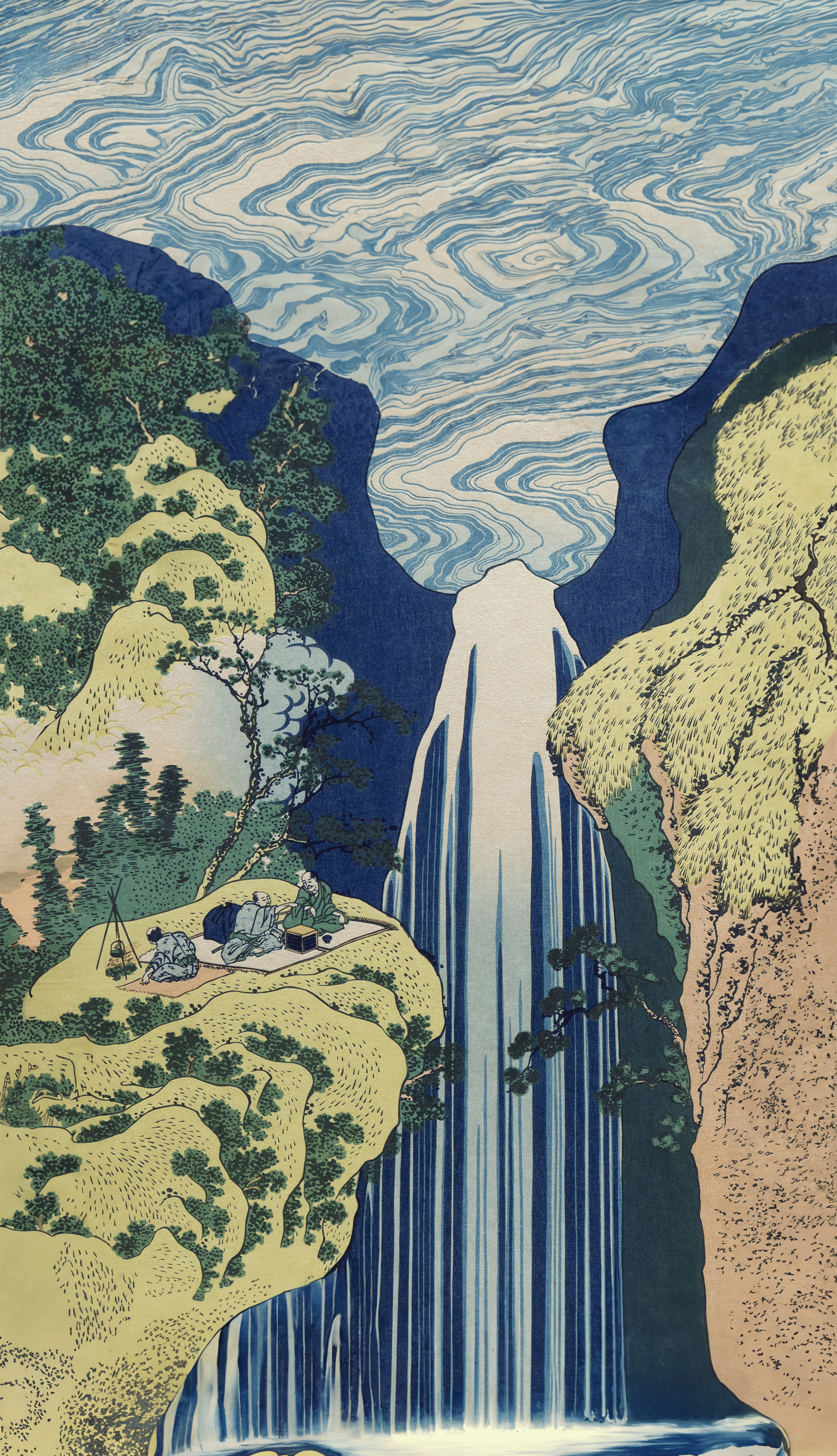 Amida Waterfall on the Kisokaido Road